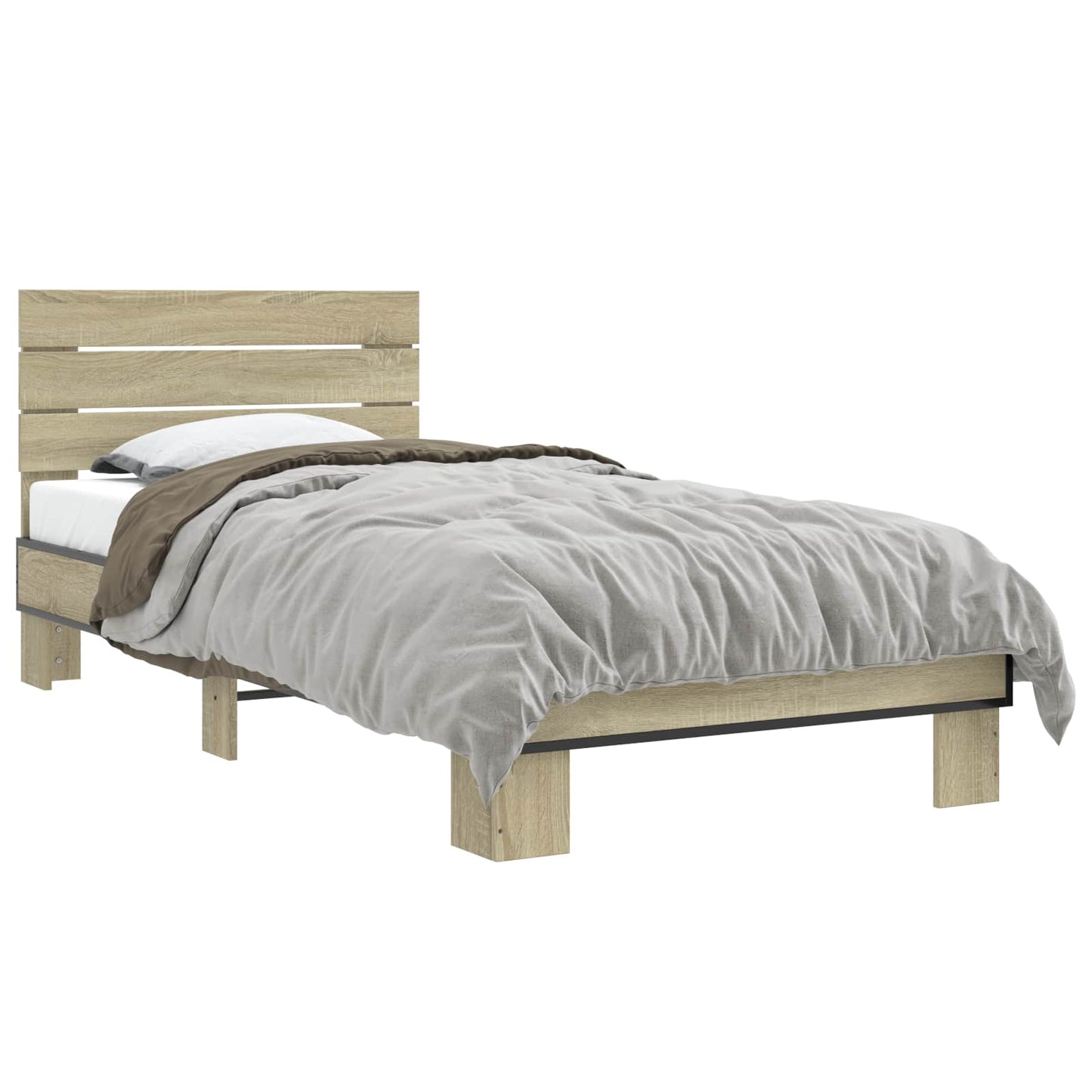 Struttura letto con testata Rovere Sonoma 80 x 200 cm | homemem39