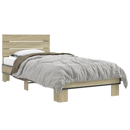 Struttura letto con testata Rovere Sonoma 80 x 200 cm | homemem39