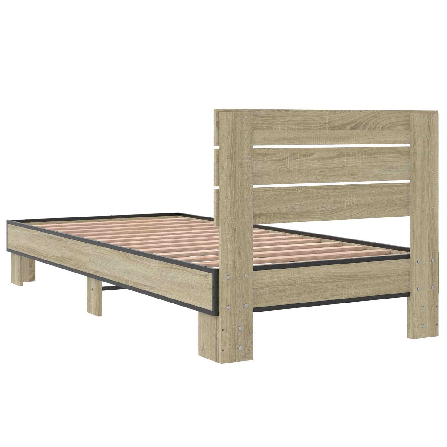 Struttura letto con testata Rovere Sonoma 80 x 200 cm | homemem39