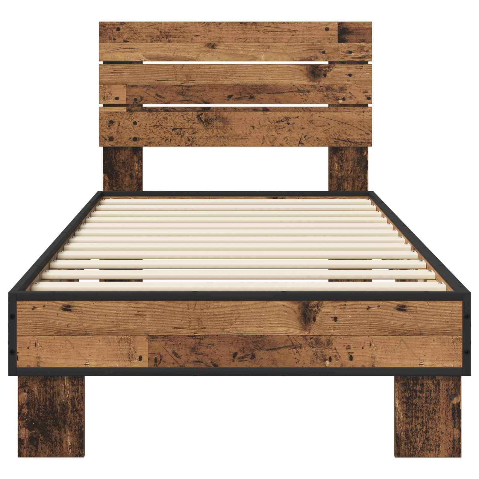 Struttura letto con testata Legno antico 80 x 200 cm | homemem39