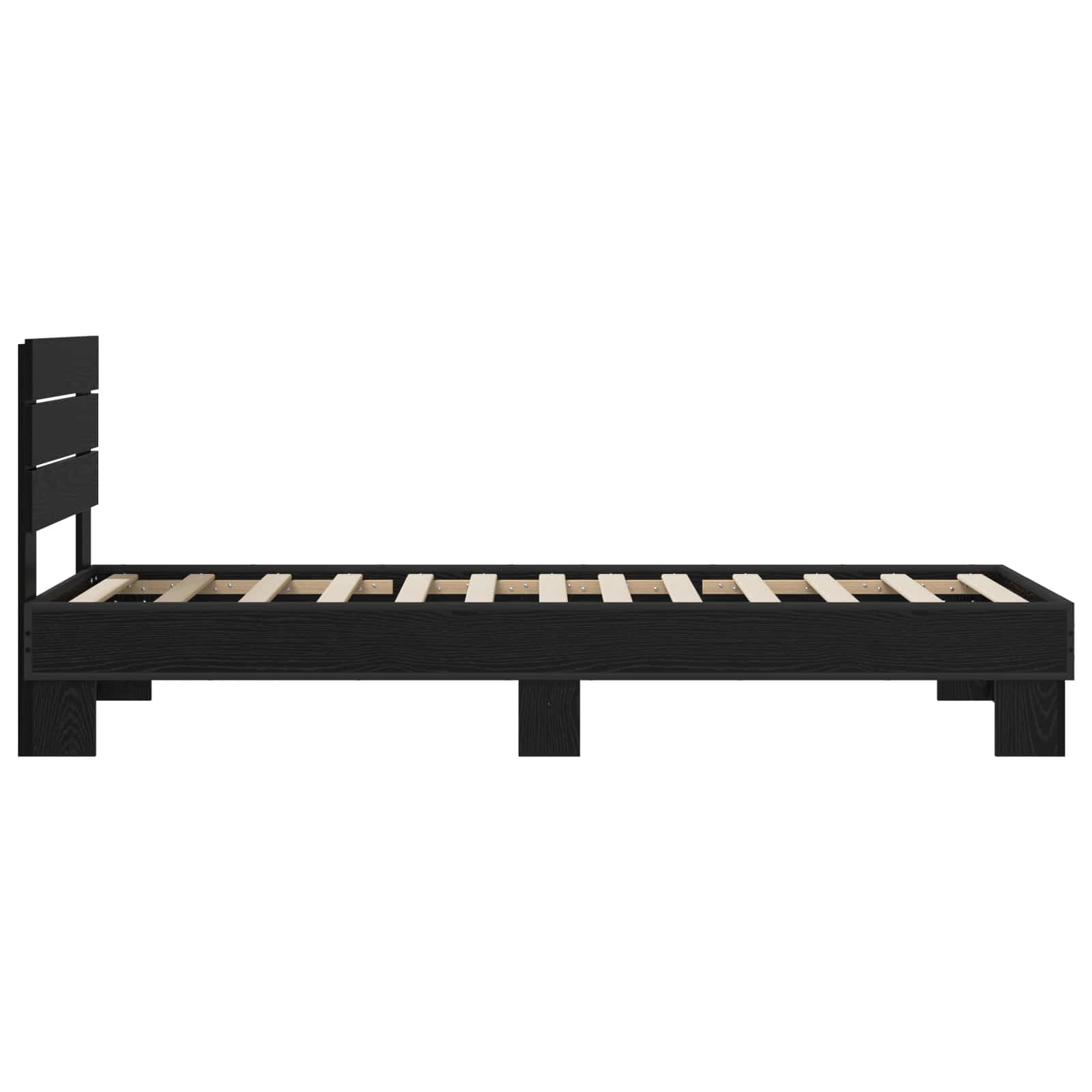 Struttura letto con testata Rovere Nero 80 x 200 cm | homemem39