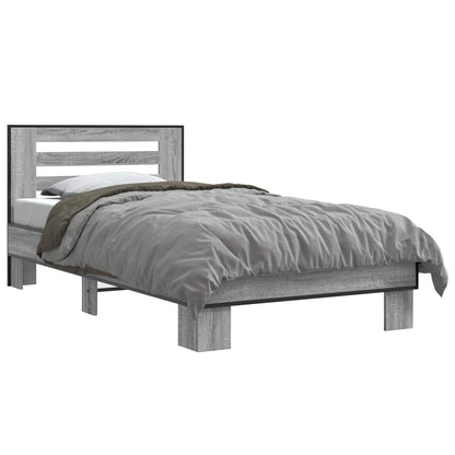 Struttura letto con testata Sonoma grigio 80 x 200 cm | homemem39