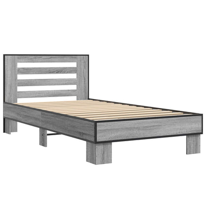 Struttura letto con testata Sonoma grigio 80 x 200 cm | homemem39