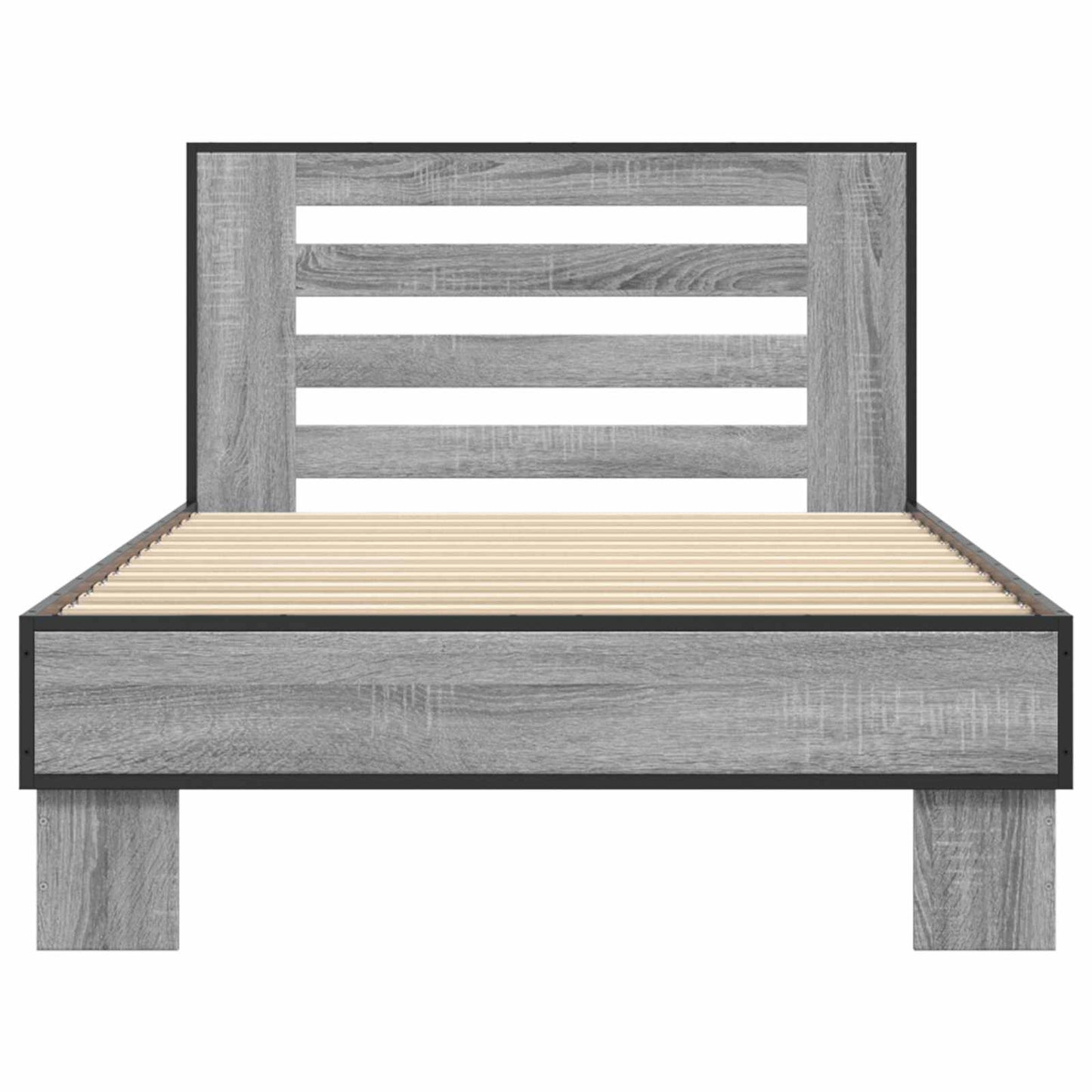 Struttura letto con testata Sonoma grigio 80 x 200 cm | homemem39