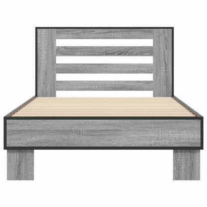 Struttura letto con testata Sonoma grigio 80 x 200 cm | homemem39
