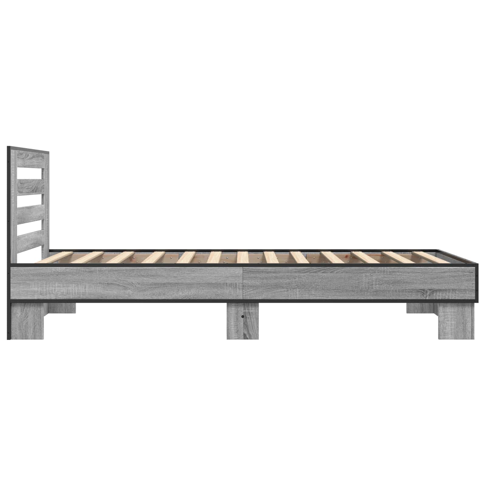 Struttura letto con testata Sonoma grigio 80 x 200 cm | homemem39