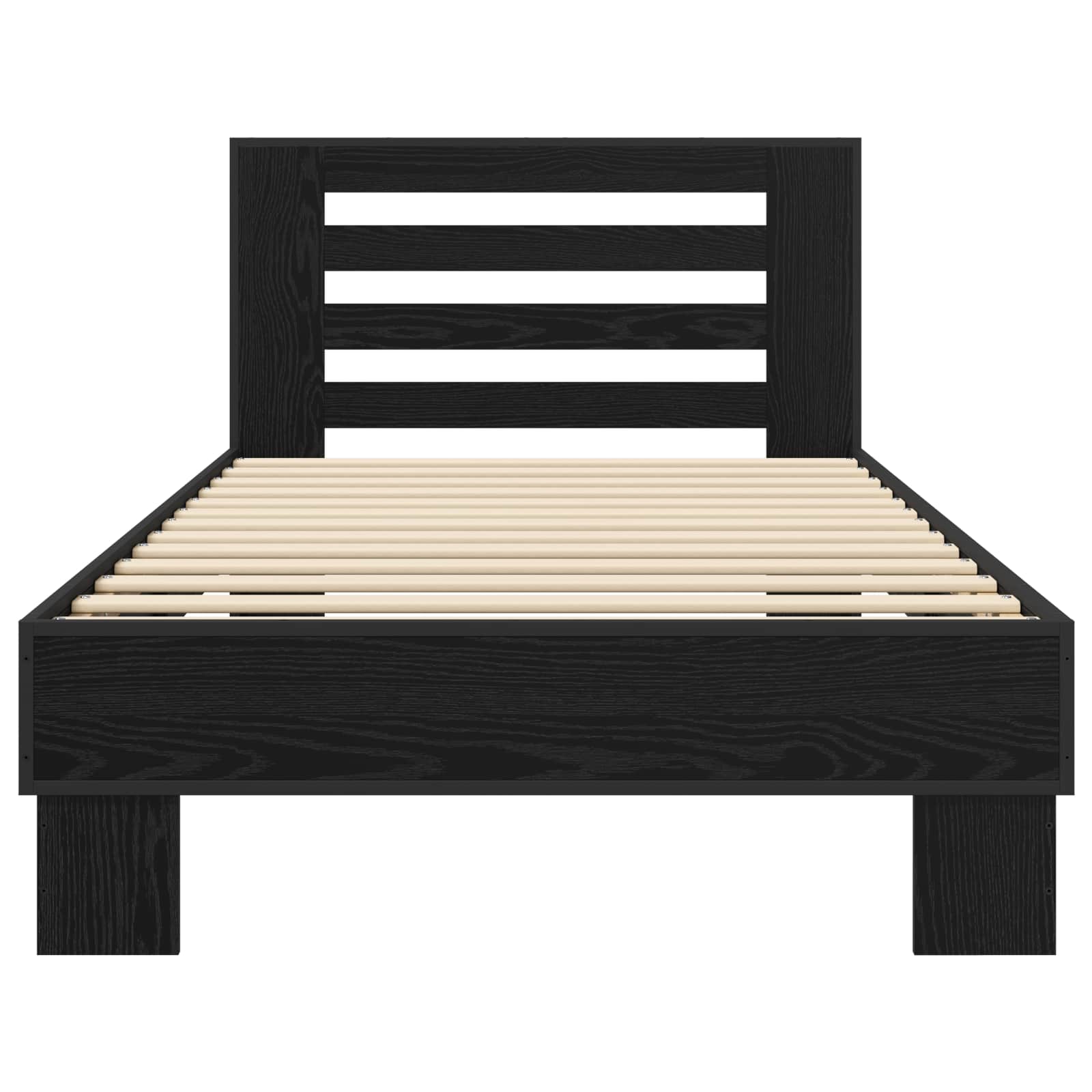 Struttura letto con testata Rovere Nero 80 x 200 cm | homemem39