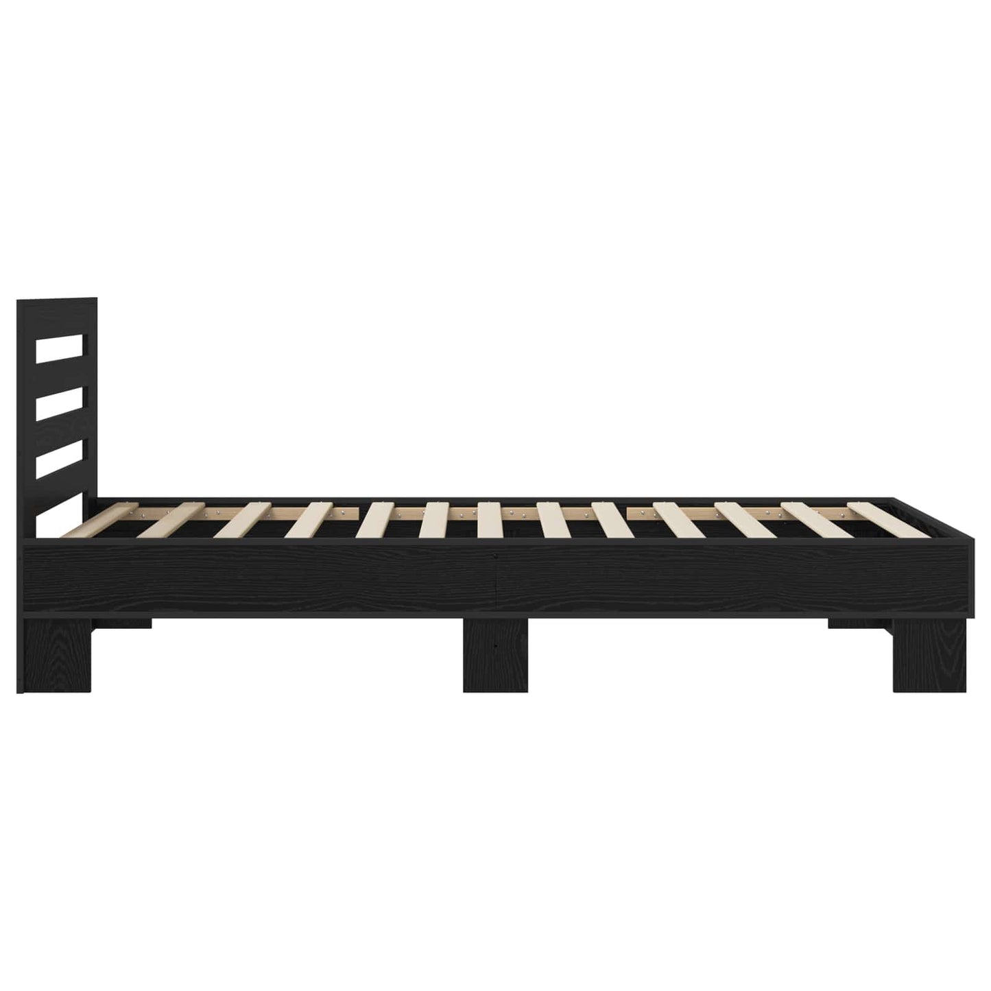 Struttura letto con testata Rovere Nero 80 x 200 cm | homemem39