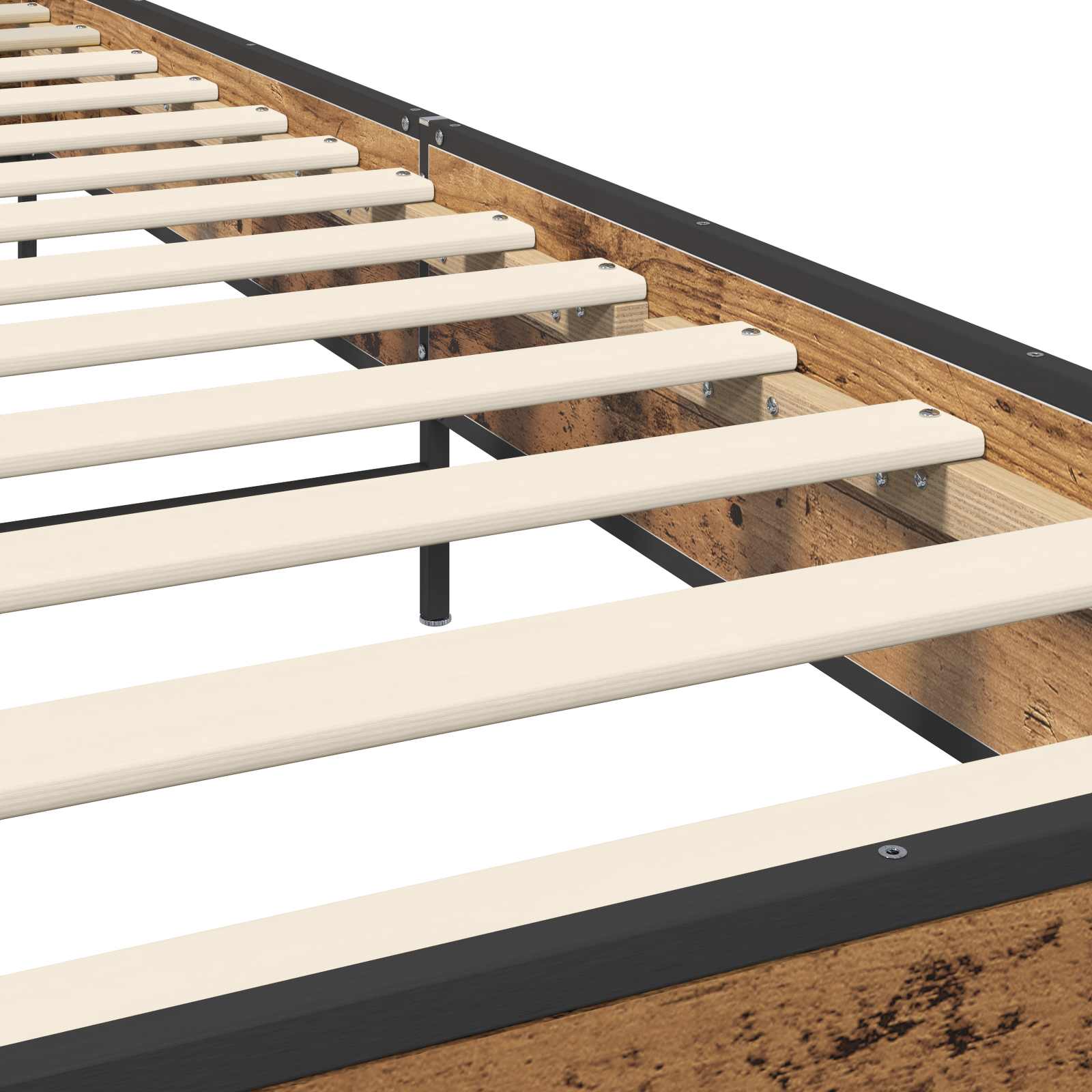 Struttura letto con testata Legno antico 80 x 200 cm | homemem39