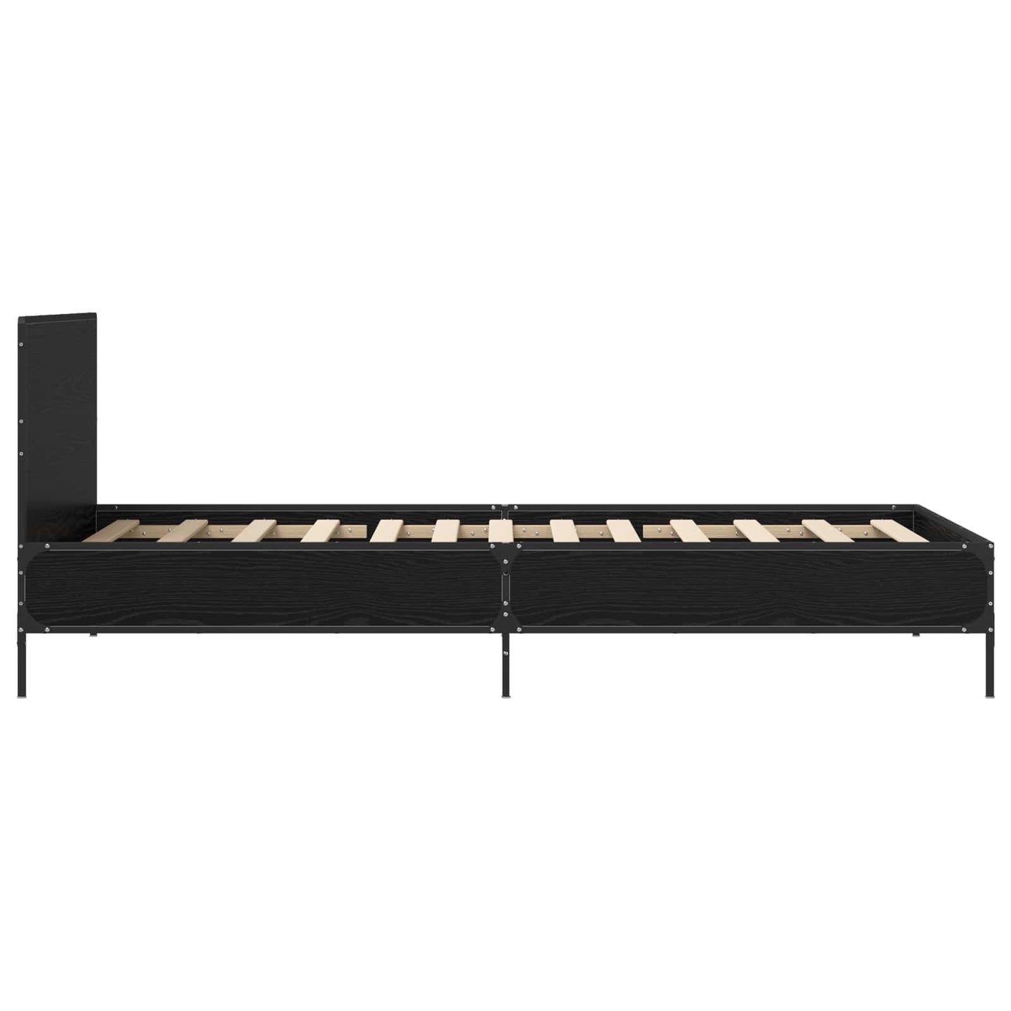 Struttura letto con testata Rovere Nero 80 x 200 cm | homemem39