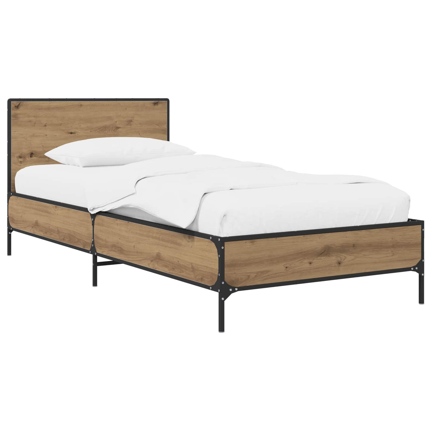 Struttura letto con testata Rovere Artigianale 80 x 200 cm | homemem39