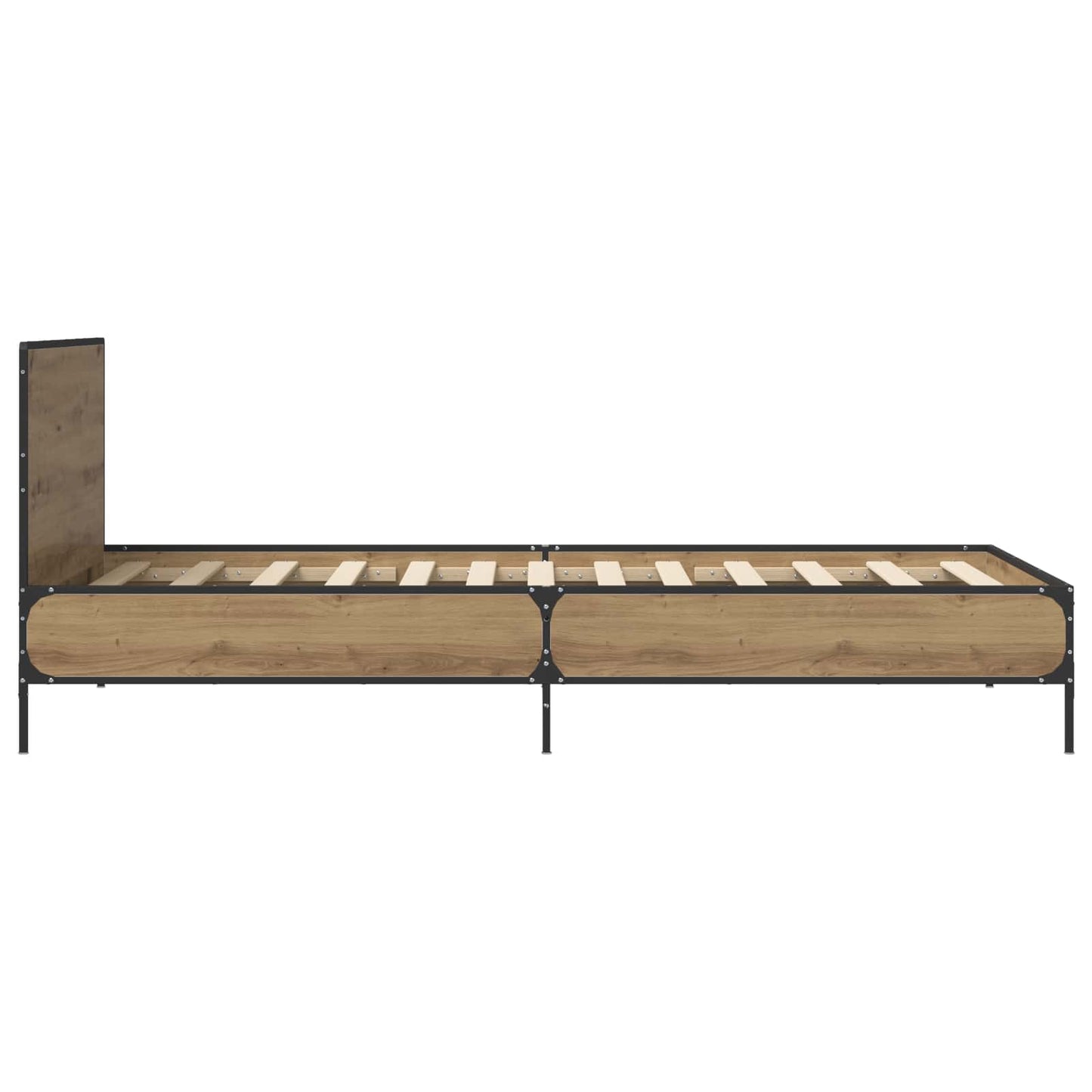 Struttura letto con testata Rovere Artigianale 80 x 200 cm | homemem39