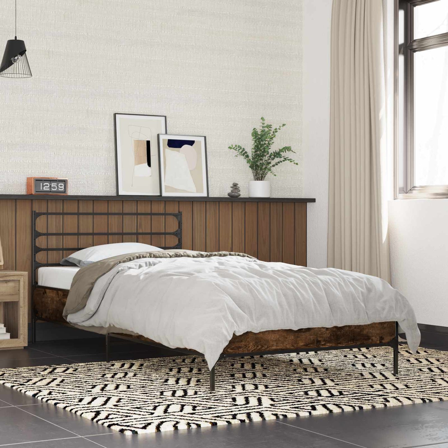 Struttura del letto Rovere Fumo 80 x 200 cm | homemem39