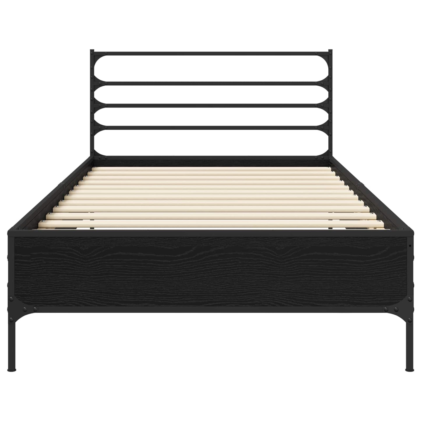 Struttura del letto Rovere Nero 80 x 200 cm | homemem39