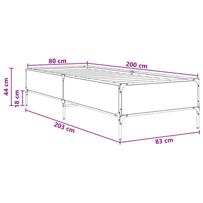 Struttura del letto Sonoma grigio 80 x 200 cm | homemem39