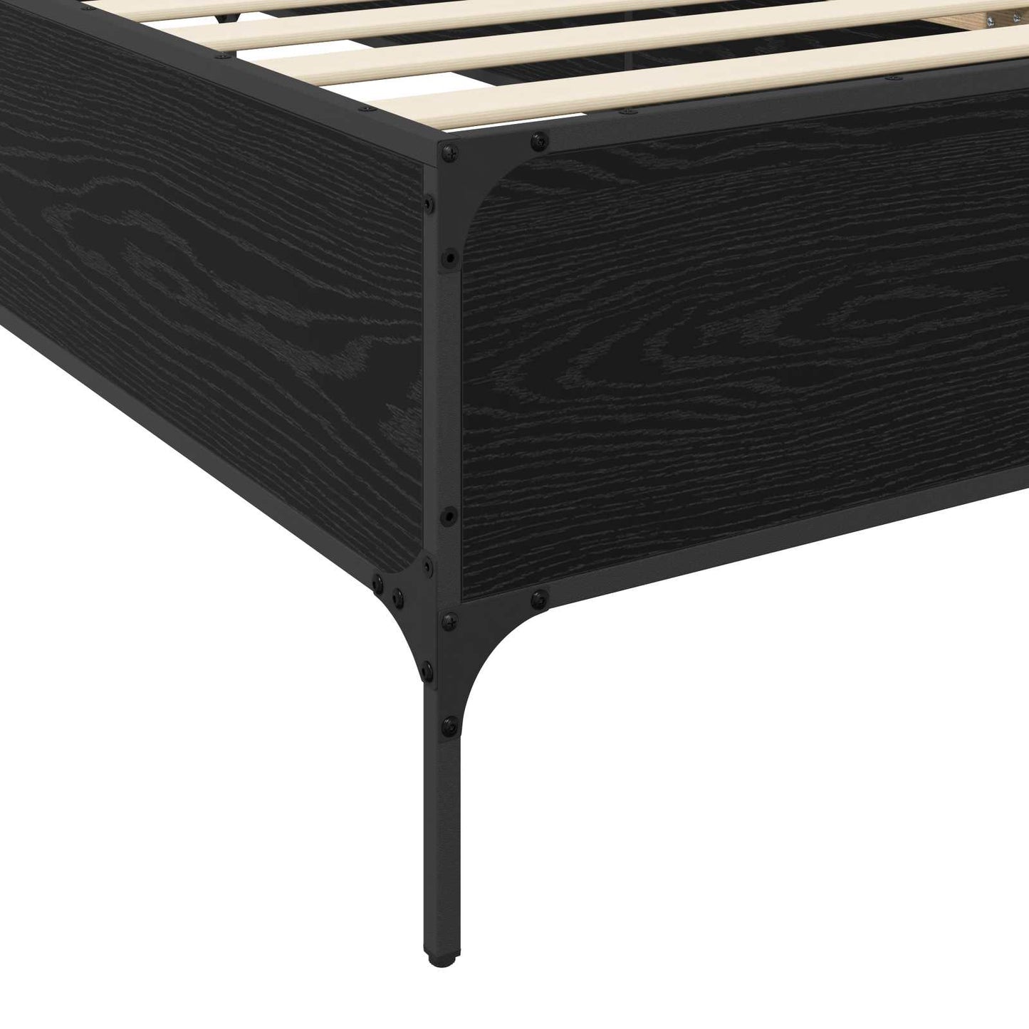 Struttura del letto Rovere Nero 80 x 200 cm | homemem39