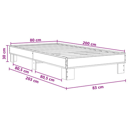 Struttura del letto Sonoma grigio 80 x 200 cm | homemem39