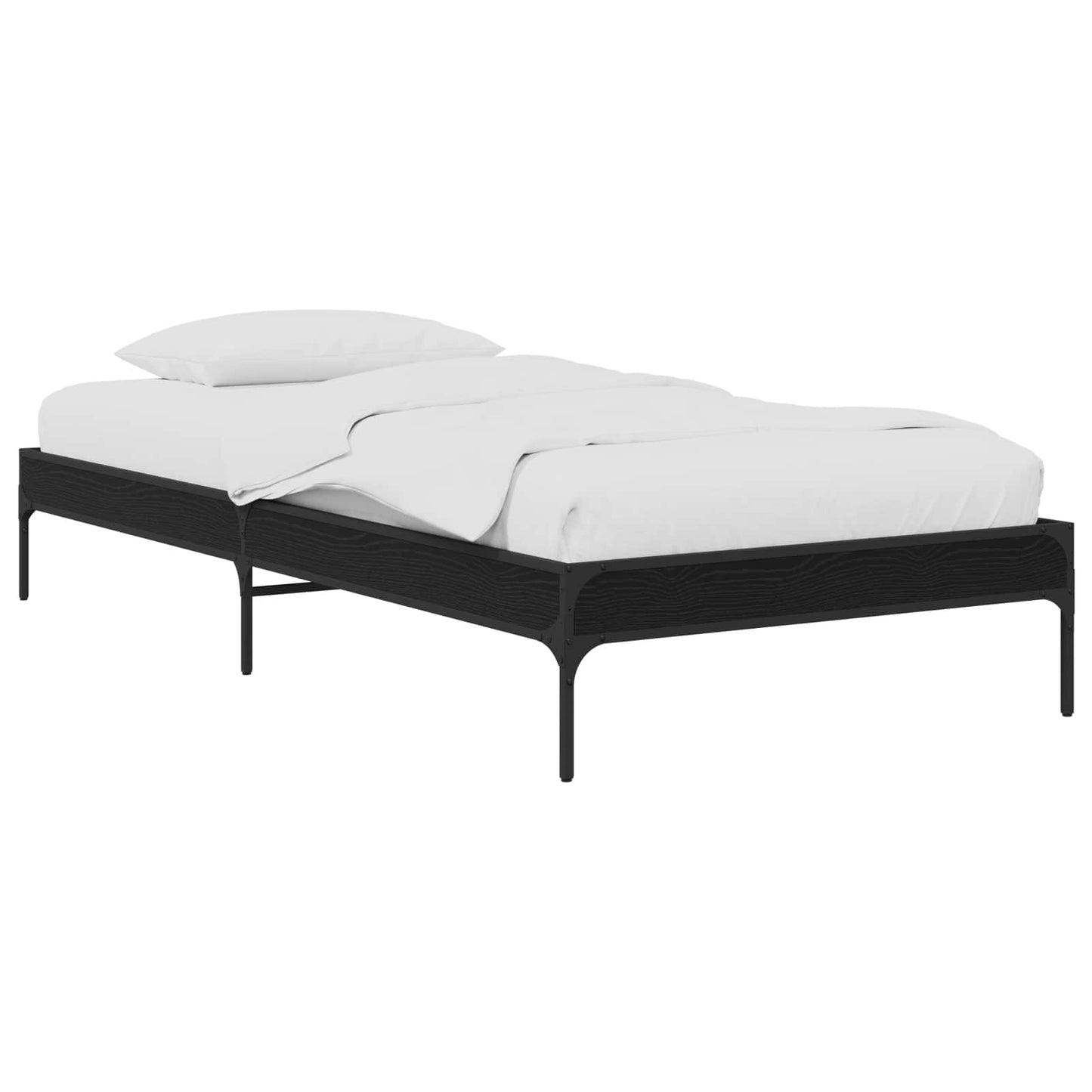 Struttura del letto Rovere Nero 80 x 200 cm | homemem39
