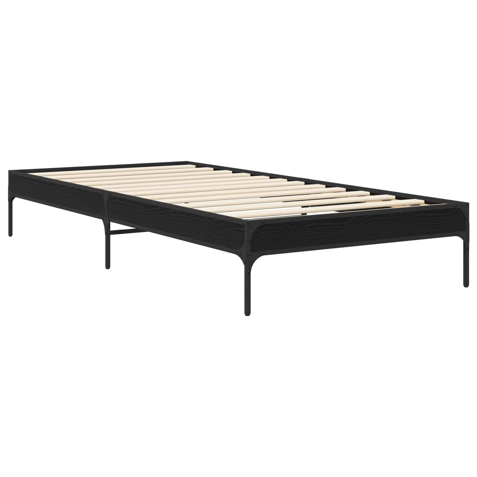 Struttura del letto Rovere Nero 80 x 200 cm | homemem39
