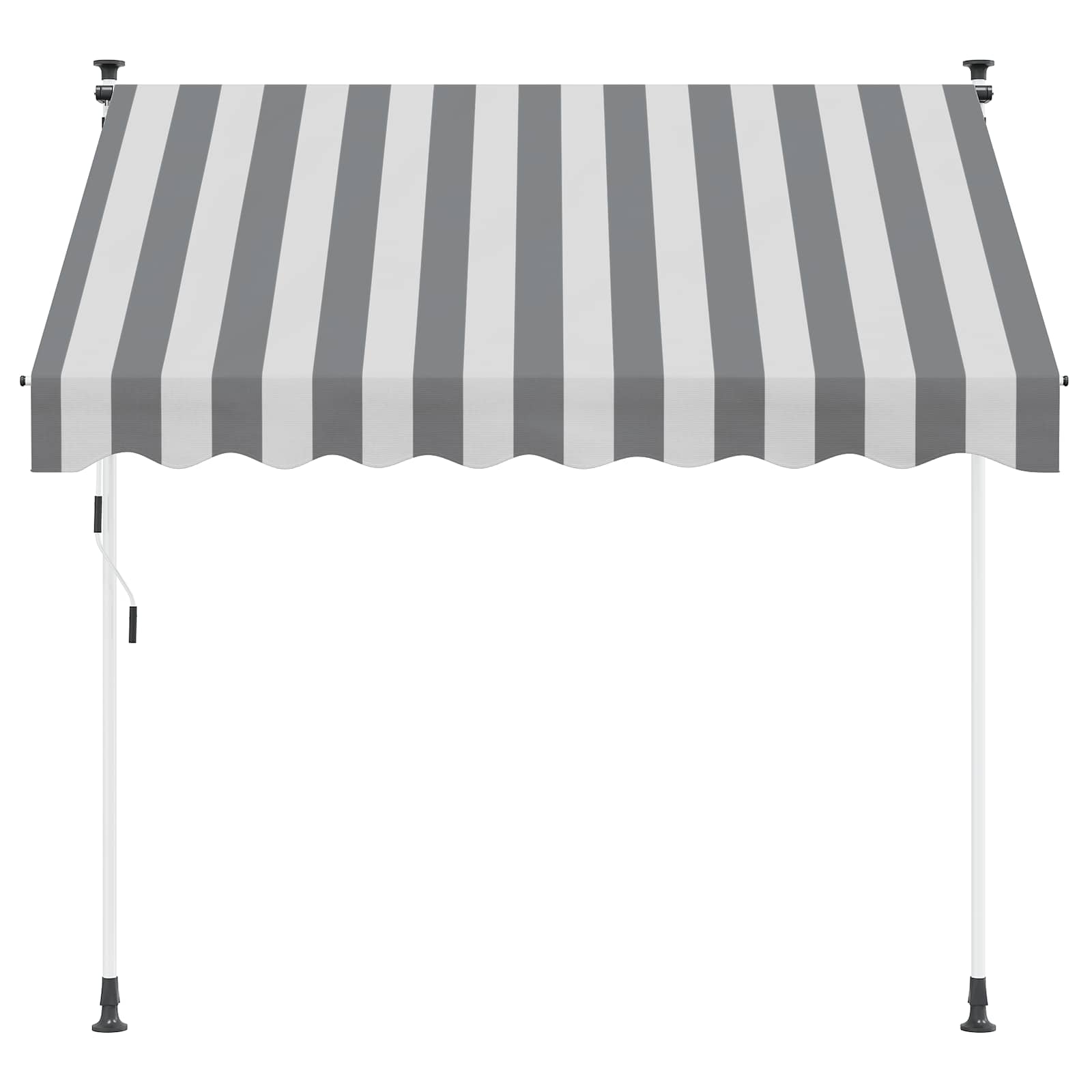 Tenda retrattile manuale Antracite e Bianco 100 cm | homemem39