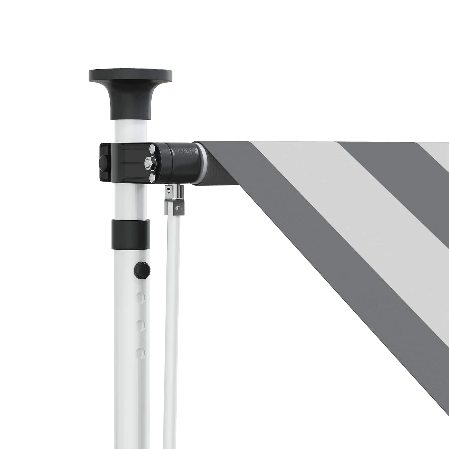 Tenda retrattile manuale Antracite e Bianco 150 cm | homemem39
