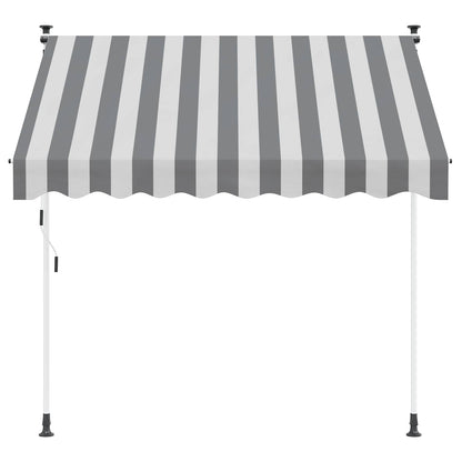 Tenda retrattile manuale Antracite e Bianco 200 cm | homemem39
