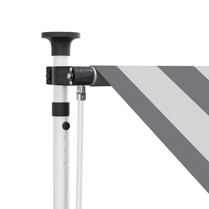 Tenda retrattile manuale Antracite e Bianco 300 cm | homemem39