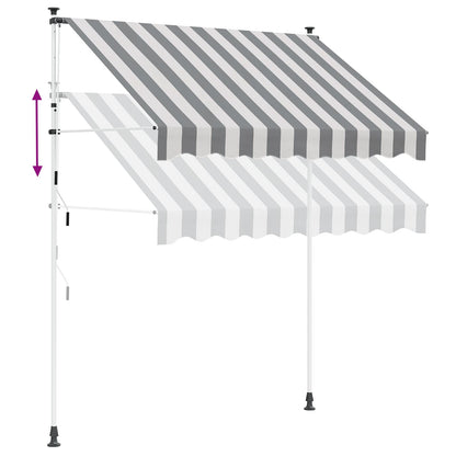 Tenda retrattile manuale Antracite e Bianco 300 cm | homemem39