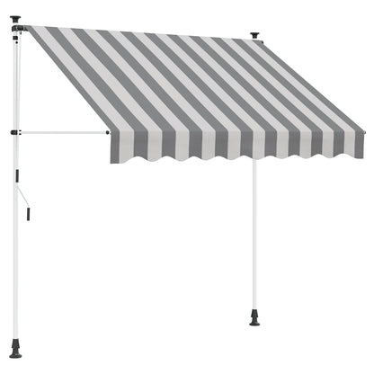 Tenda retrattile manuale Antracite e Bianco 350 cm | homemem39