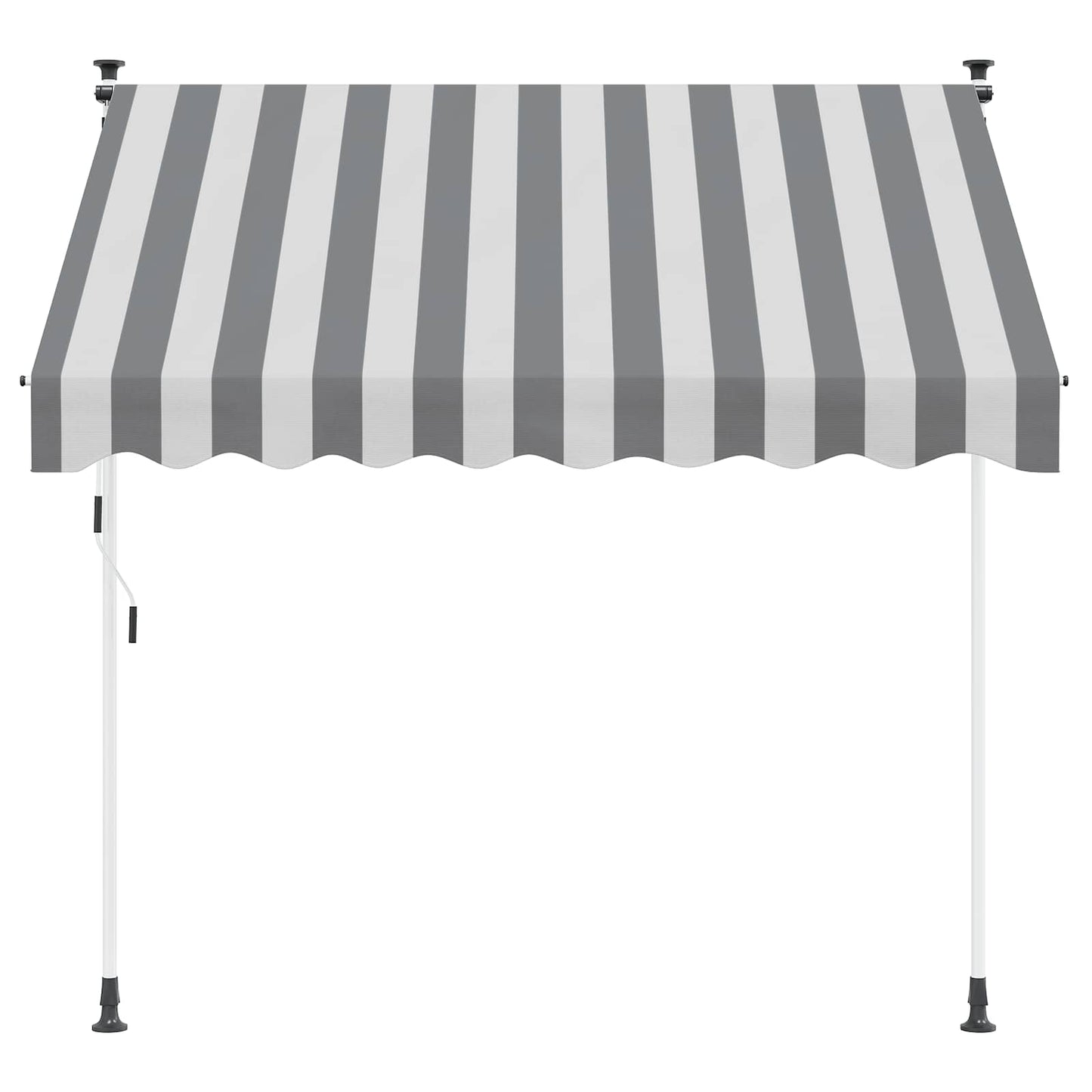 Tenda retrattile manuale Antracite e Bianco 400 cm | homemem39