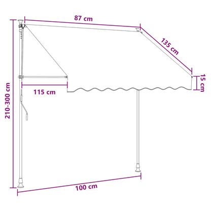 Tenda retrattile manuale Beige 100 cm | homemem39