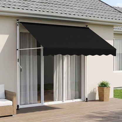 Tenda retrattile manuale Nero 100 cm