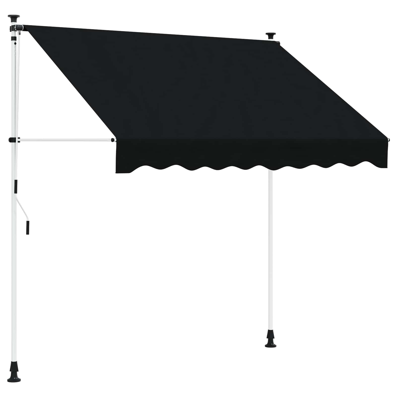 Tenda retrattile manuale Nero 100 cm | homemem39