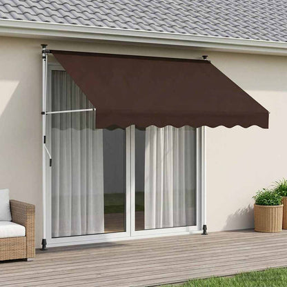 Tenda retrattile manuale Marrone 150 cm