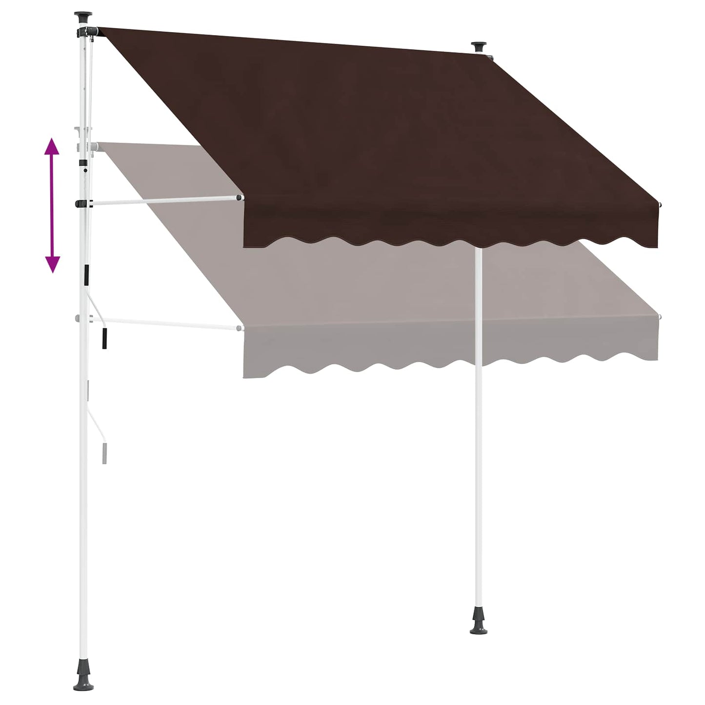Tenda retrattile manuale Marrone 150 cm | homemem39