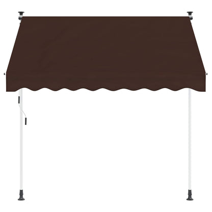 Tenda retrattile manuale Marrone 200 cm | homemem39