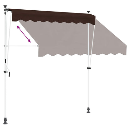 Tenda retrattile manuale Marrone 350 cm | homemem39