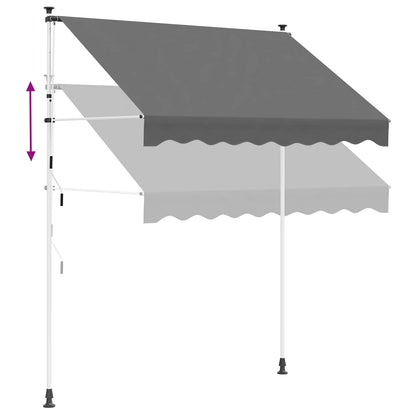 Tenda retrattile manuale Grigio Chiaro 250 cm
