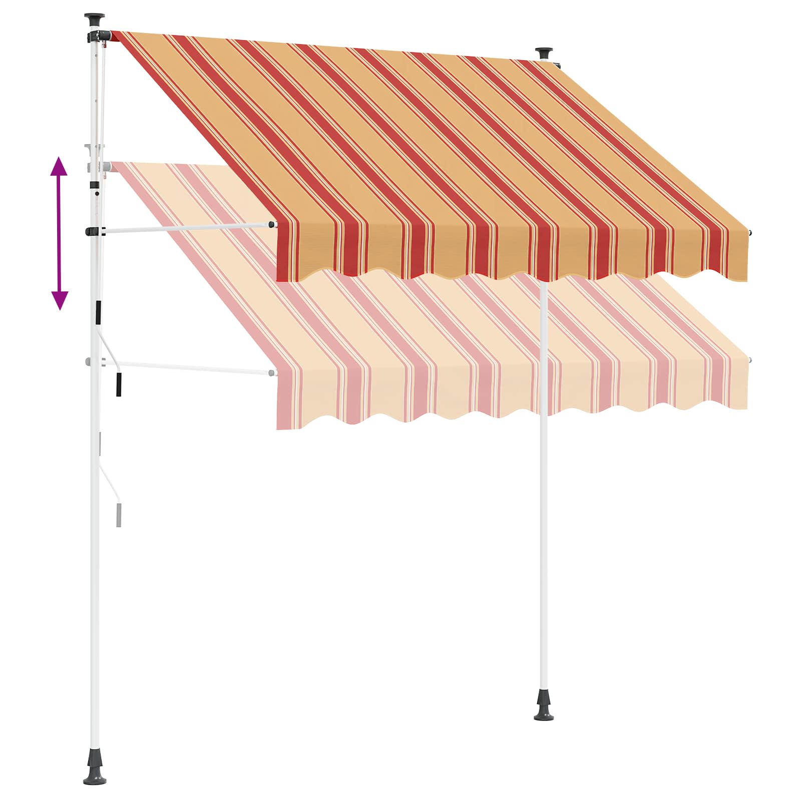 Tenda retrattile manuale Multicolore 200 x 115 x 300 cm | homemem39