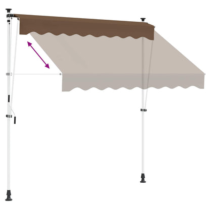 Tenda retrattile manuale Tortora 350 cm | homemem39