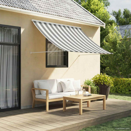 Tenda da Sole Antracite e Bianco 200 x 150 cm | homemem39