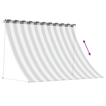 Tenda da Sole Antracite e Bianco 350 x 150 cm | homemem39