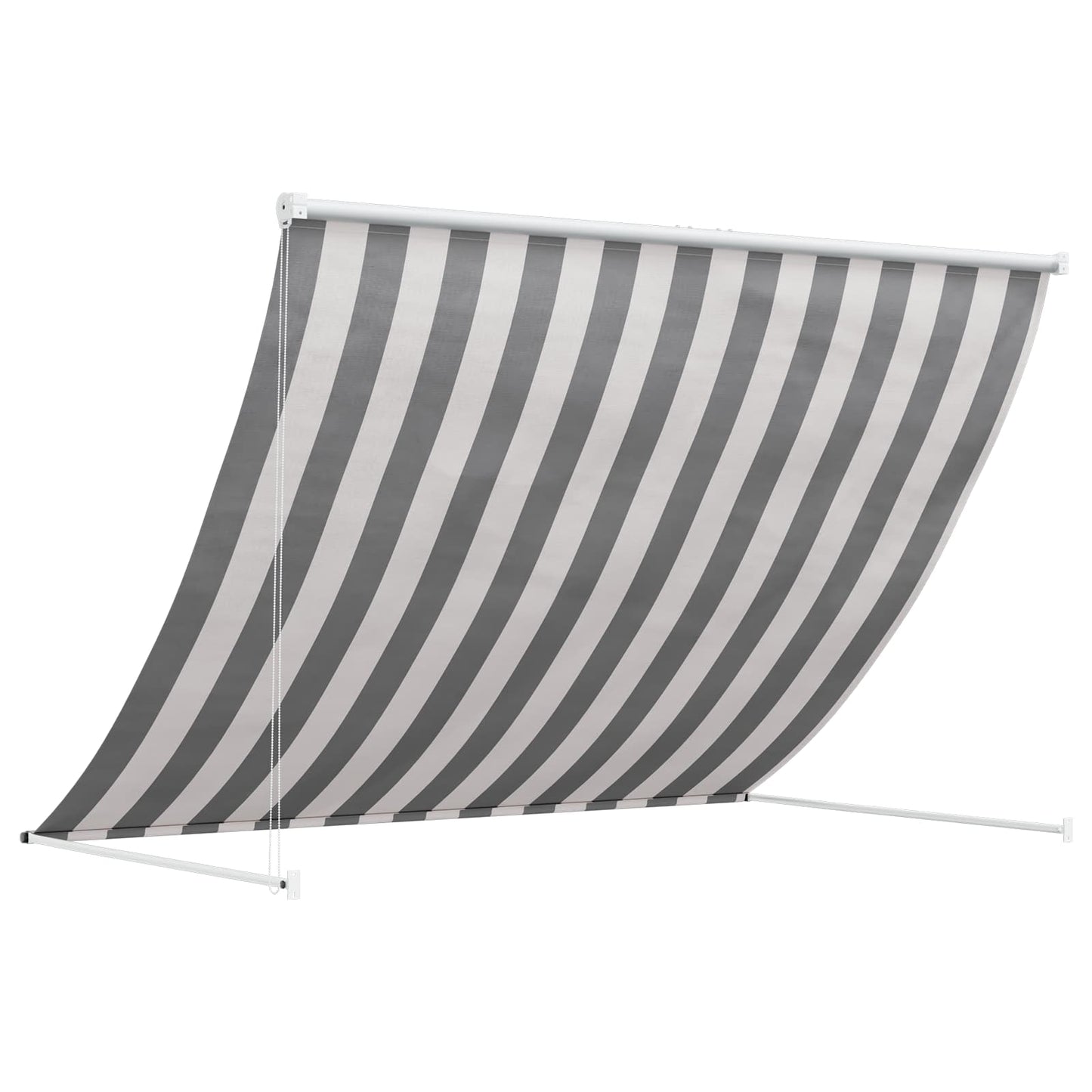 Tenda da Sole Antracite e Bianco 400 x 150 cm | homemem39