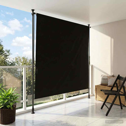 Tenda a Rullo Esterna Nero 120 x 270 cm