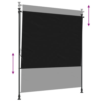 Tenda a Rullo Esterna Nero 200 x 270 cm | homemem39