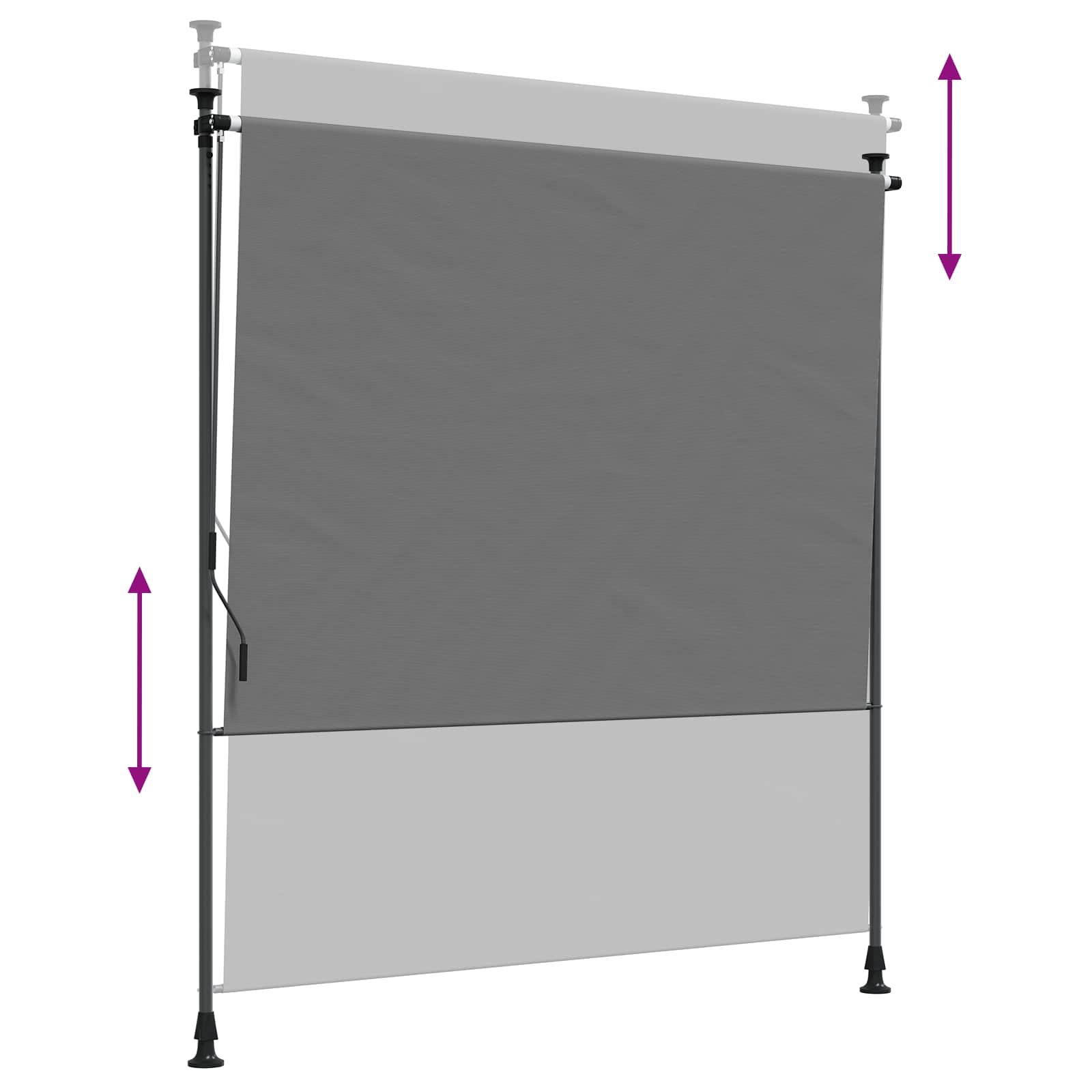 Tenda a Rullo Esterna Grigio Chiaro 100 x 270 cm | homemem39
