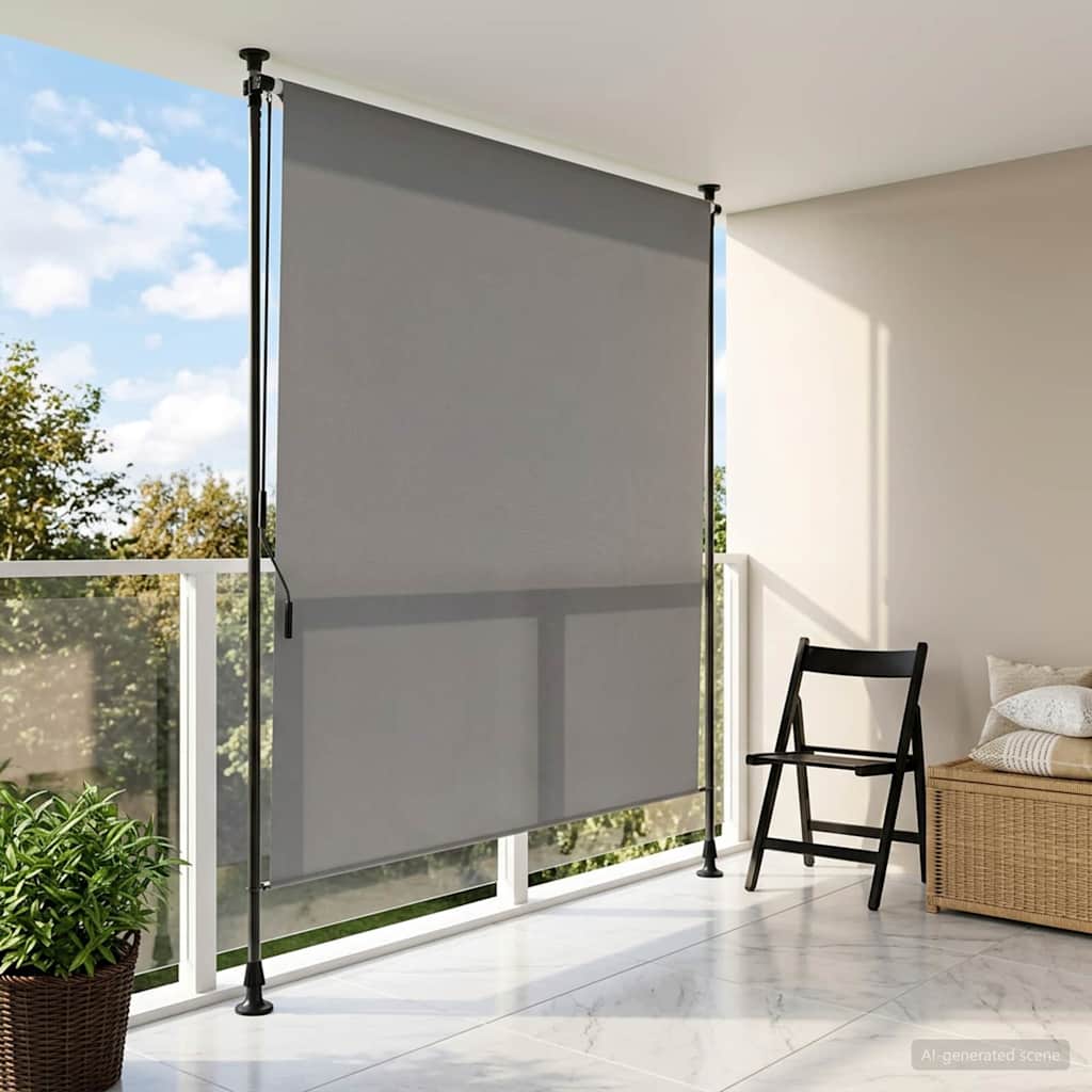 Tenda a Rullo Esterna Grigio Chiaro 150 x 270 cm
