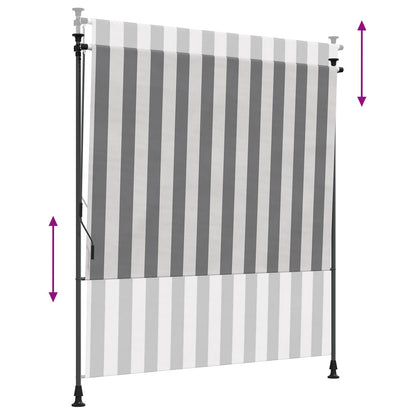 Tenda a Rullo Esterna Antracite e Bianco 120 x 270 cm | homemem39