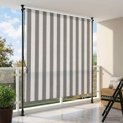 Tenda a Rullo Esterna Antracite e Bianco 150 x 270 cm