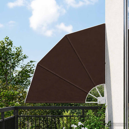 Schermo di Privacy per Balcone 210 x 210 cm Poliestere Marrone